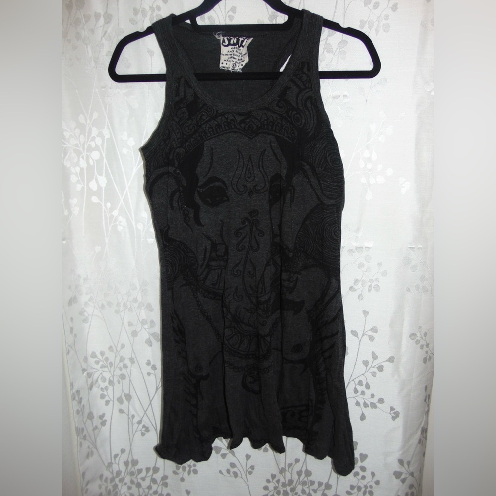 Black Elephant Graphic Tank Top